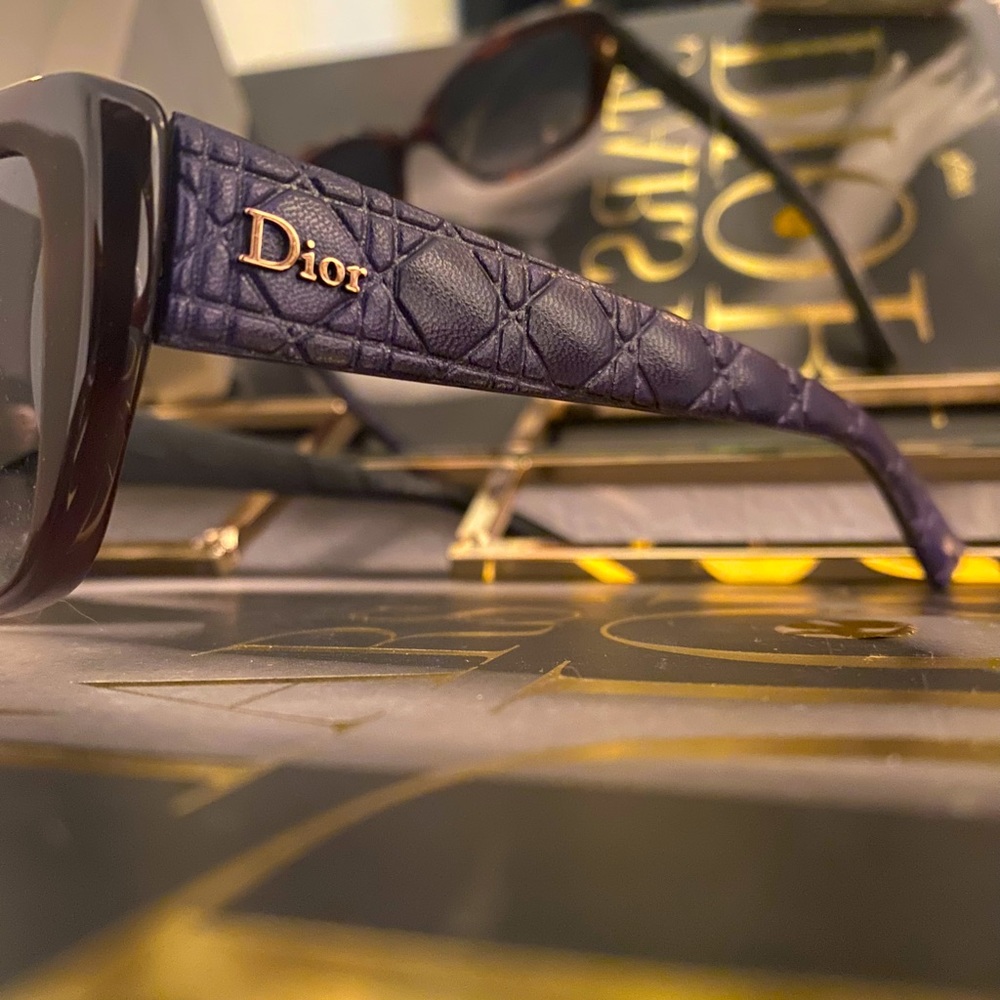 Dior cannage blue / tortoiseshell sunglasses.